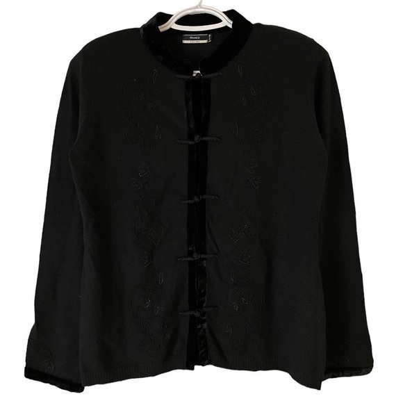 VINTAGE Franco Valeri Chinese Inspired Sweater size M - Picture 1 of 7